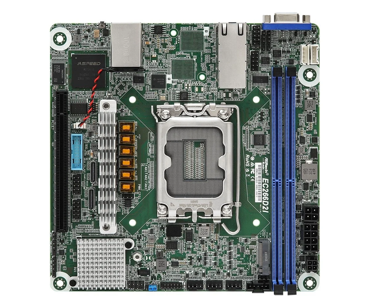 ASRock EC266D2I, 1xSKT LGA 1700, Intel E-2400, C266, SATA EC266D2I