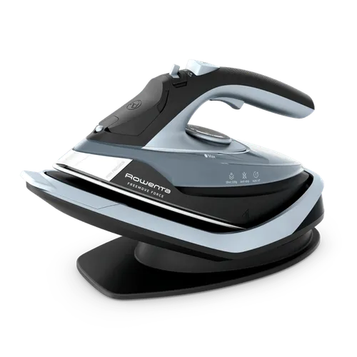 Rowenta Freemove Force de Rowenta, Plancha de Vapor Sin Cable, 2600 W, Golpe de Vapor 220 g/min, Azul Claro y Negro
