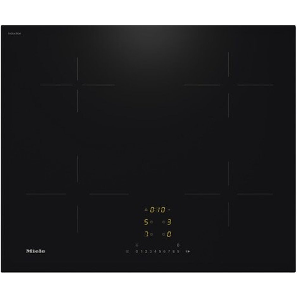 Placa inducción - Miele KM 7361 FL, 4 zonas, Zona grande 22 cm, ComfortSelect, 62 Negro