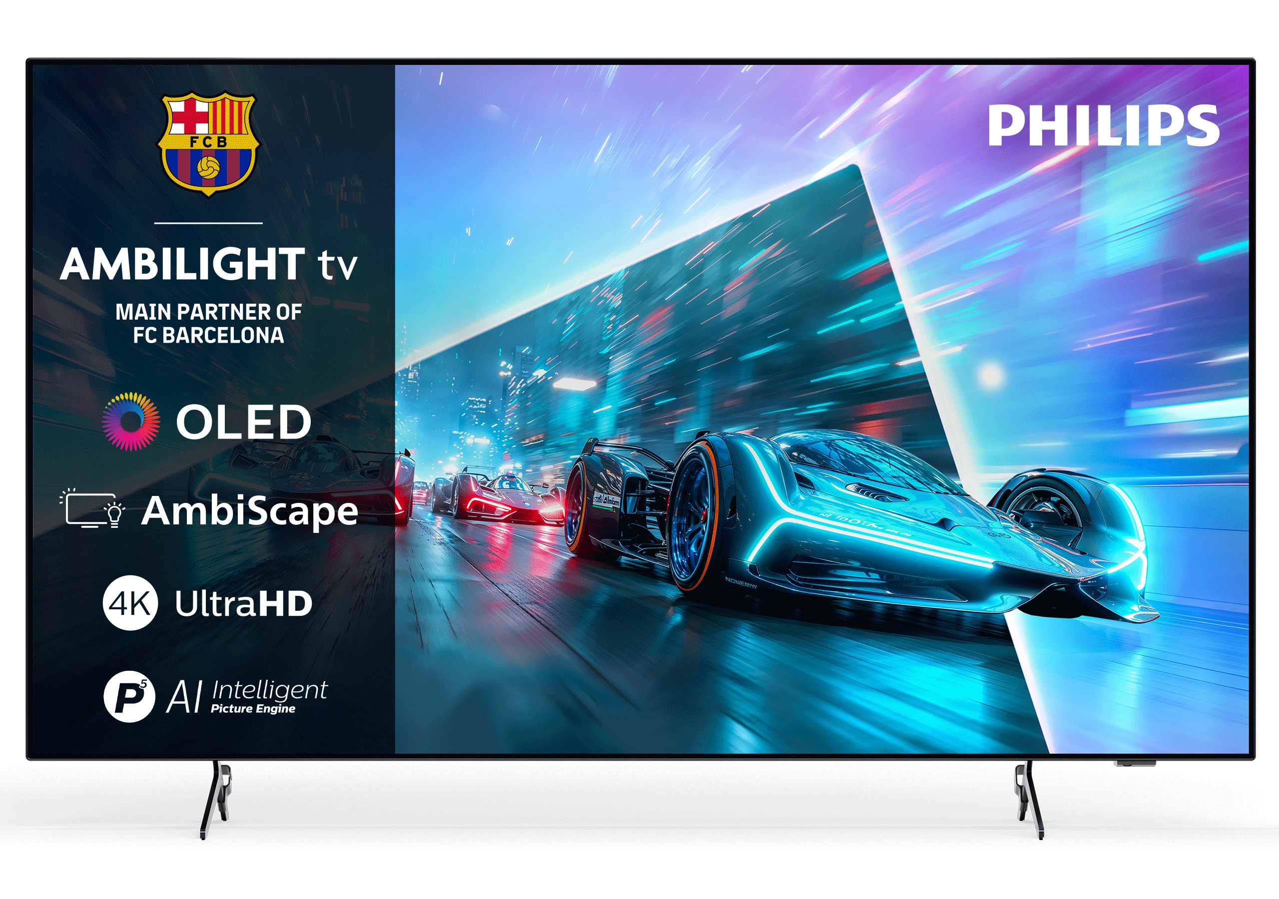 TV OLED 65" - Philips 65OLED761/12, UHD 4K, P5 AI Perfect Picture Engine, Smart TV, DVB-T2, Ambilight, Metal