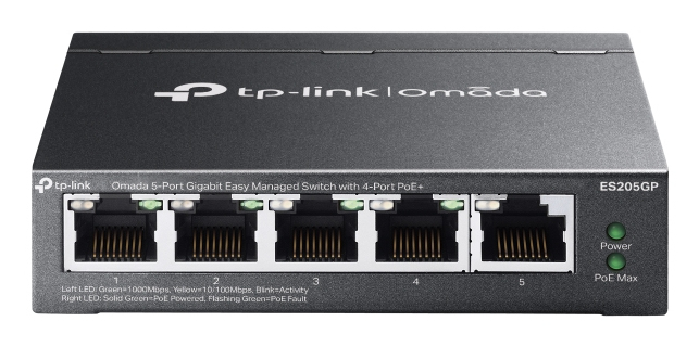 TP-Link ES205GP Switch 4xGb PoE+ 1xGb 65W Desktop