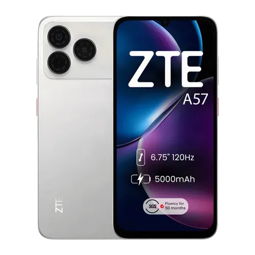 ZTE Blade A57 4GB/64GB Plata 6,75 pulgadas IPS LCD 5000mAh 13MP