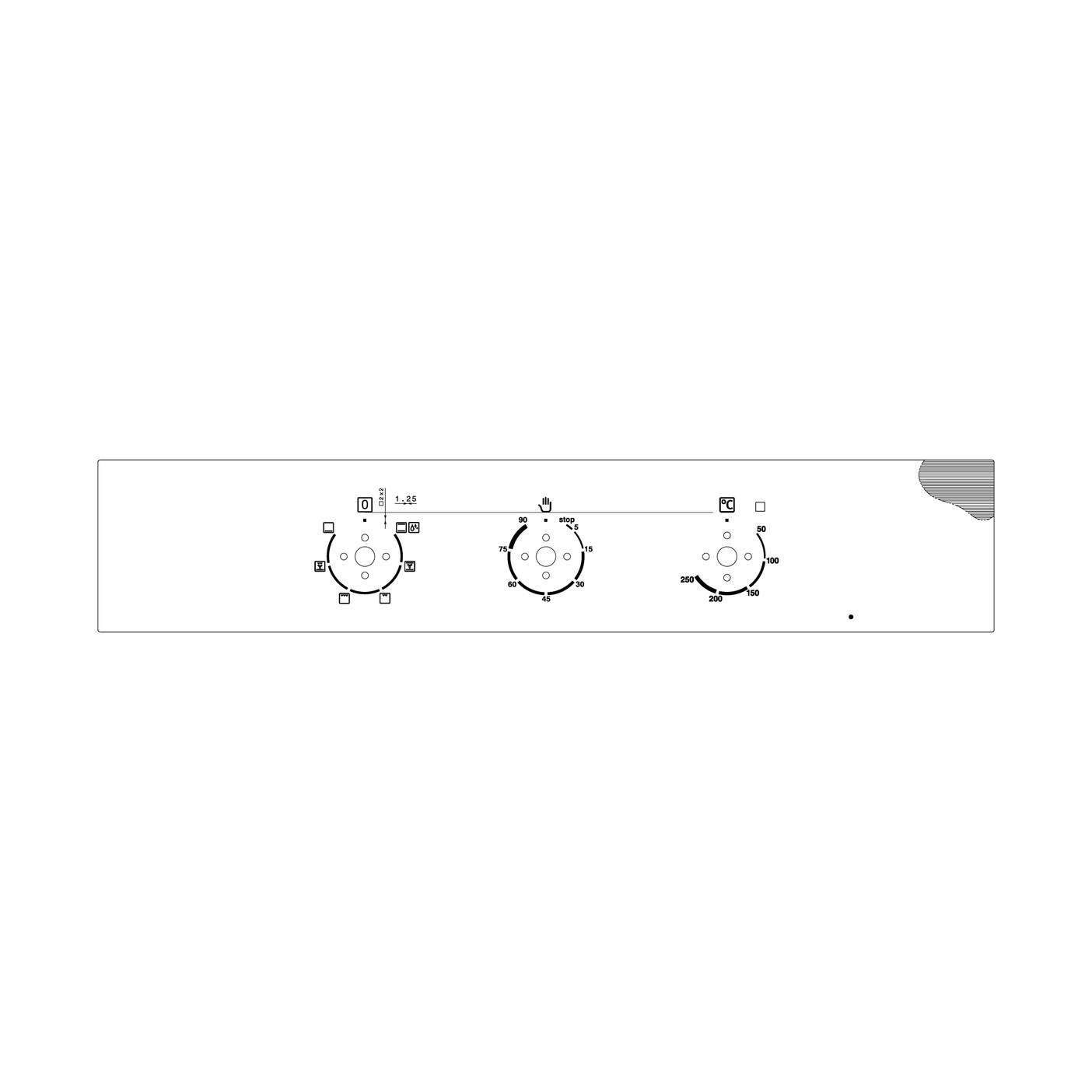 AEG panel mandos, inox 3539230015