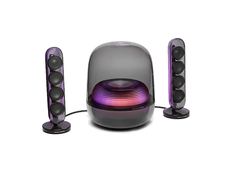 Altavoz bluetooth - Harman Kardon SoundSticks 5, 190W RMS, Bluetooth, Conectividad HDMI ARC, Negro