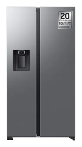 Frigorífico americano - Samsung Bespoke AI RS70F65KDTEF, All Around Cooling, No Frost, 178.4 cm, 640 l, Dispensador agua y hielo, Inox
