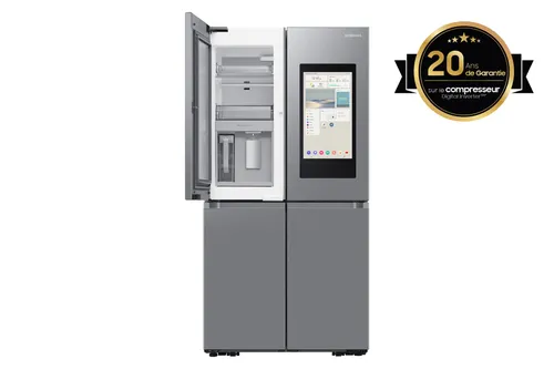 Frigorífico americano - Samsung RF65DG9H0ESREF, Triple Cooling, 183 cm, 636l, Dispensador de agua, Inox