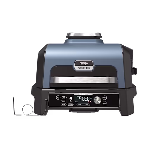 Barbacoa eléctrica Ninja Woodfire PRO Connect XL (con termómetro y app) en Azul y negro | OG901EU | de SharkNinja