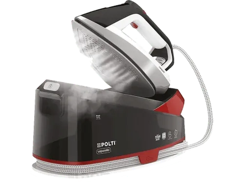 Cepillo de vapor y plancha - Polti Vaporella Glide VG40.20, 2800 V, 140 g/min, 8 bar, Base titanio , Negro