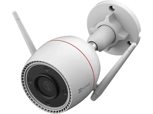 Cámara de vigilancia IP - Ezviz H3C 2K, IA, Visión nocturna en color, Blanco