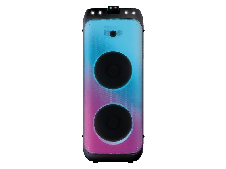 Altavoz de gran potencia - Vieta Pro Party 330, 120 W, Con batería, Autonomía 14h, Bluetooth, Luces, flashes y lásers sincronizados con música, Negro
