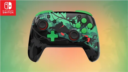 Mando Nintendo Switch - Turtle Beach Rematch™ Donkey Kong™, Switch, Inalámbrico, 40h Autonomía, Negro/Verde