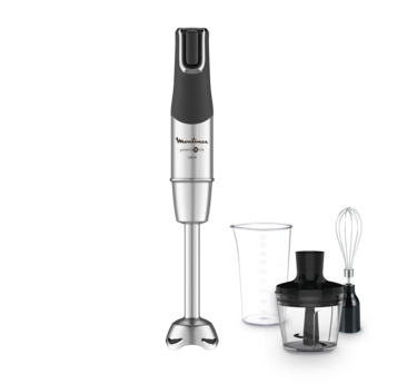 Batidora de mano - Moulinex Powelix Life DD953D, 3 en 1, 1200 W, Tecnología Powelix, 4 Cuchillas, Velocidad Gradual, Acces. Incluidos, Acero Inox.