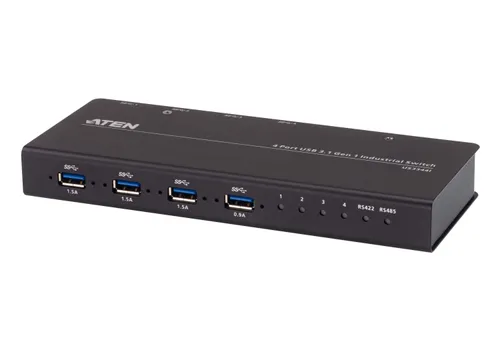 ATEN 4-Port USB3.1 Gen 1 Industrial Switch US3344I-AT