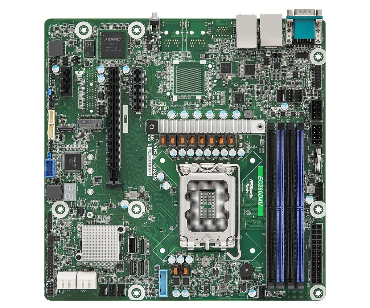 ASRock EC266D4U, 1xSKT LGA 1700, Intel E-2400, C266, SATA EC266D4U