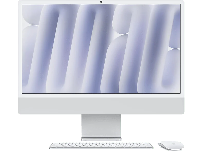Apple iMac (2024) 24" Retina 4.5K, Chip M4, CPU de 8 núcleos, GPU 16GB RAM, 256 GB SSD, Gigabit Ethernet, Plata