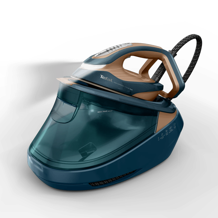 Tefal Centro de planchado Pro Express Vision Max de Tefal, vapor potente de 215 g/min, iluminación led, 6 ajustes versátiles