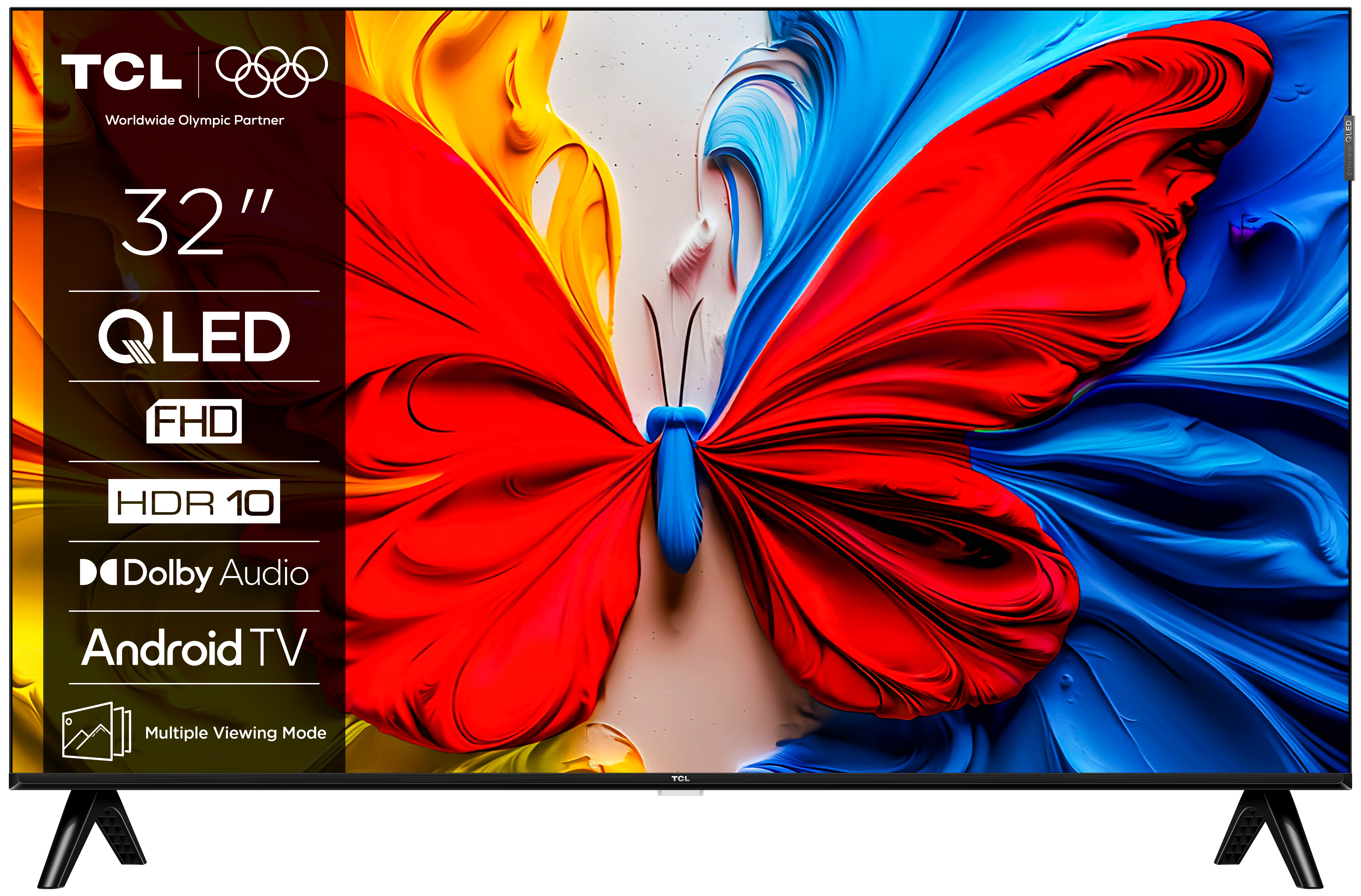 TV QLED 32" - TCL 32S5K, Full-HD, IPQ 2.0 Engine, Smart TV, DVB-T2 (H.265), 60 Hz, WiFi, Negro