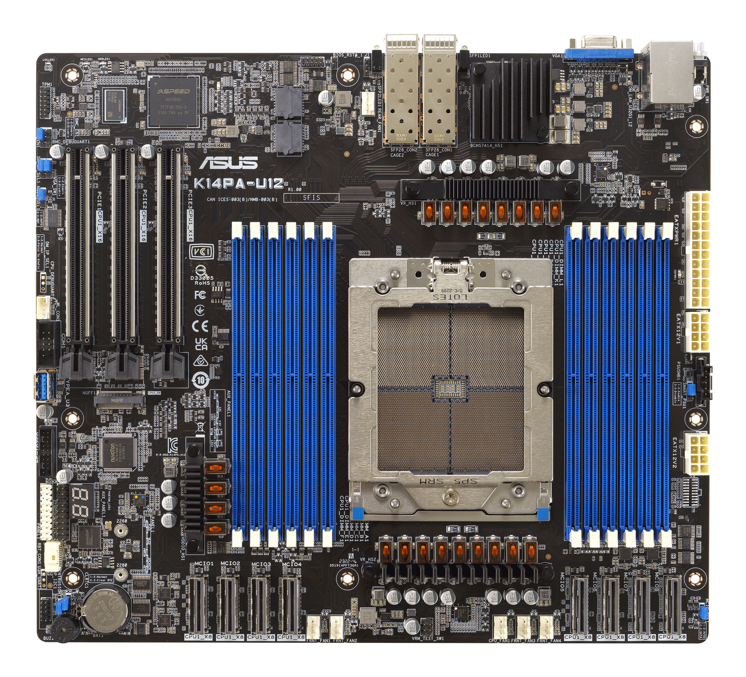 ASUS K14PA-U12/ASMB11 Socket SP5 SSI CEB 90SB0CI0-M0UAY0