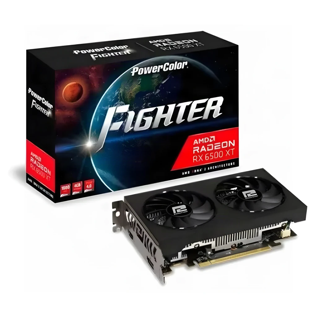 PowerColor Fighter Radeon RX 6500 XT V3 4GB GDDR6 Negro