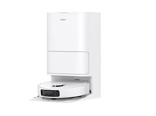 Robot aspirador - MOVA E40 Ultra, Friegasuelos, 600 W, 260 min, 65 dB(A), 19.000 Pa, MaxiReach™, Blanco