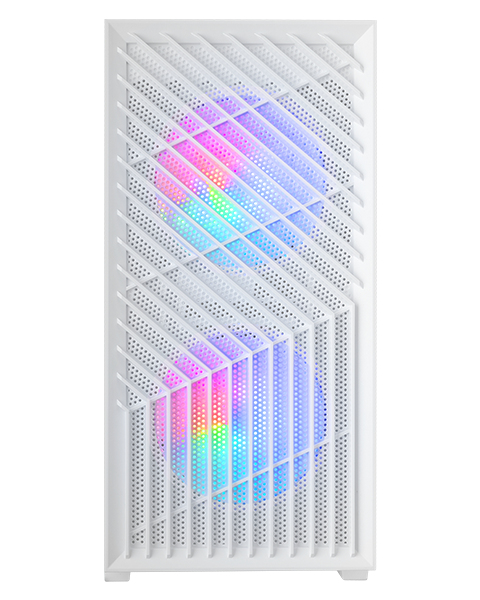 CAJA MICROATX GAMING MARS GAMING MCVORTEXW CRISTAL TEMPLADO FRONTAL MESH GPU 273mm 1x3.5 2x2.5 BLANC