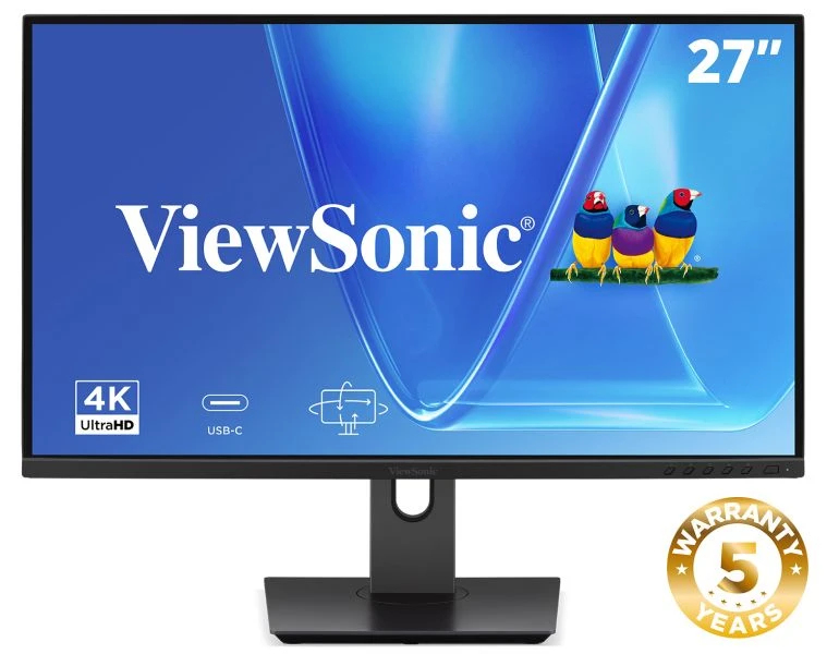 27 UHD SuperClear IPS LED Monitor with 2 HDMI DipsplayPort USB-C USB Speakers and Full Ergonomic Stand with 3 sides frameless bezel
