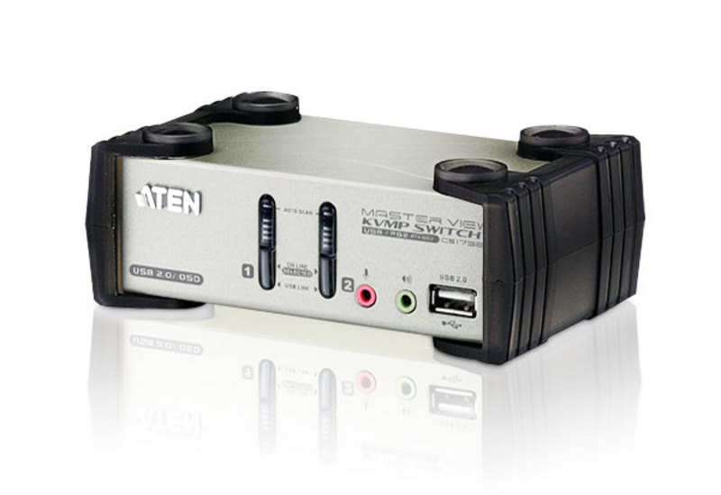 Aten CS1732B-AT-G 2P PS/2-USB VGA/Audio KVMP Conmutador CS1732B-AT-G
