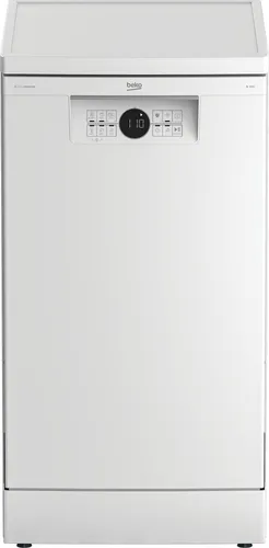 Lavavajillas - Beko BDFS26020WQ, 10 servicios, 6 programas, 45cm, AquaIntense, Motor ProSmart, Blanco
