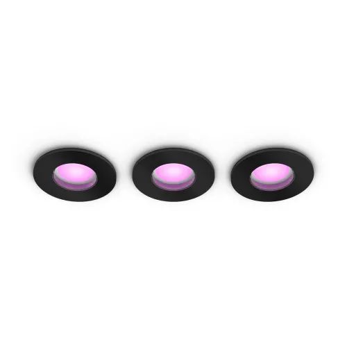 Philips Hue White & Color Ambiance Pack De 3 Focos Empotrables Xamento Negro