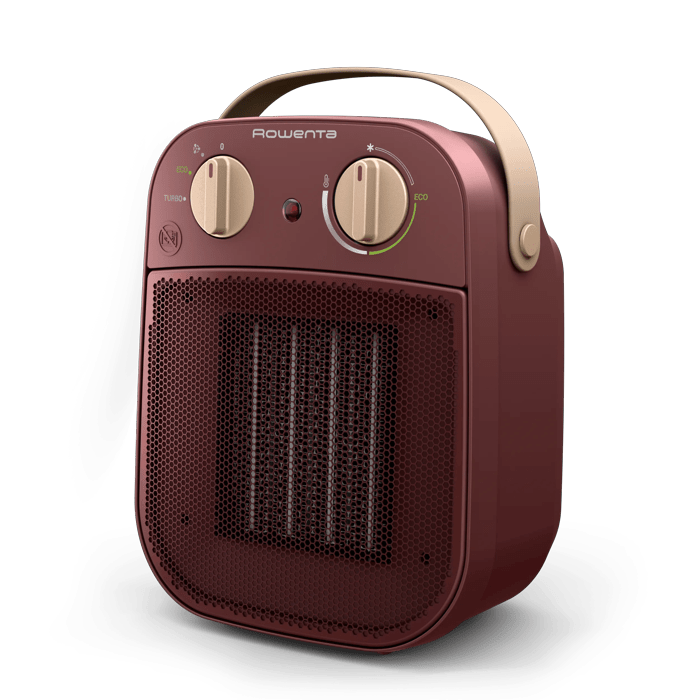Rowenta My Nomad de Rowenta, Calefactor Potente, Silencioso, Modo Turbo 1800W, Modo Eco 900W, Diseño Compacto, Fácil de transportar, Rojo