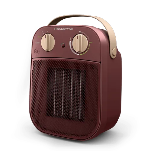 Rowenta My Nomad de Rowenta, Calefactor Potente, Silencioso, Modo Turbo 1800W, Modo Eco 900W, Diseño Compacto, Fácil de transportar, Rojo