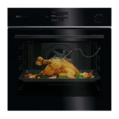 AEG Horno de vapor Serie 7000 MealAssist con SteamCrisp con Display CookSmart Touch 4,3 '', con WiFi TR7PB73FSB