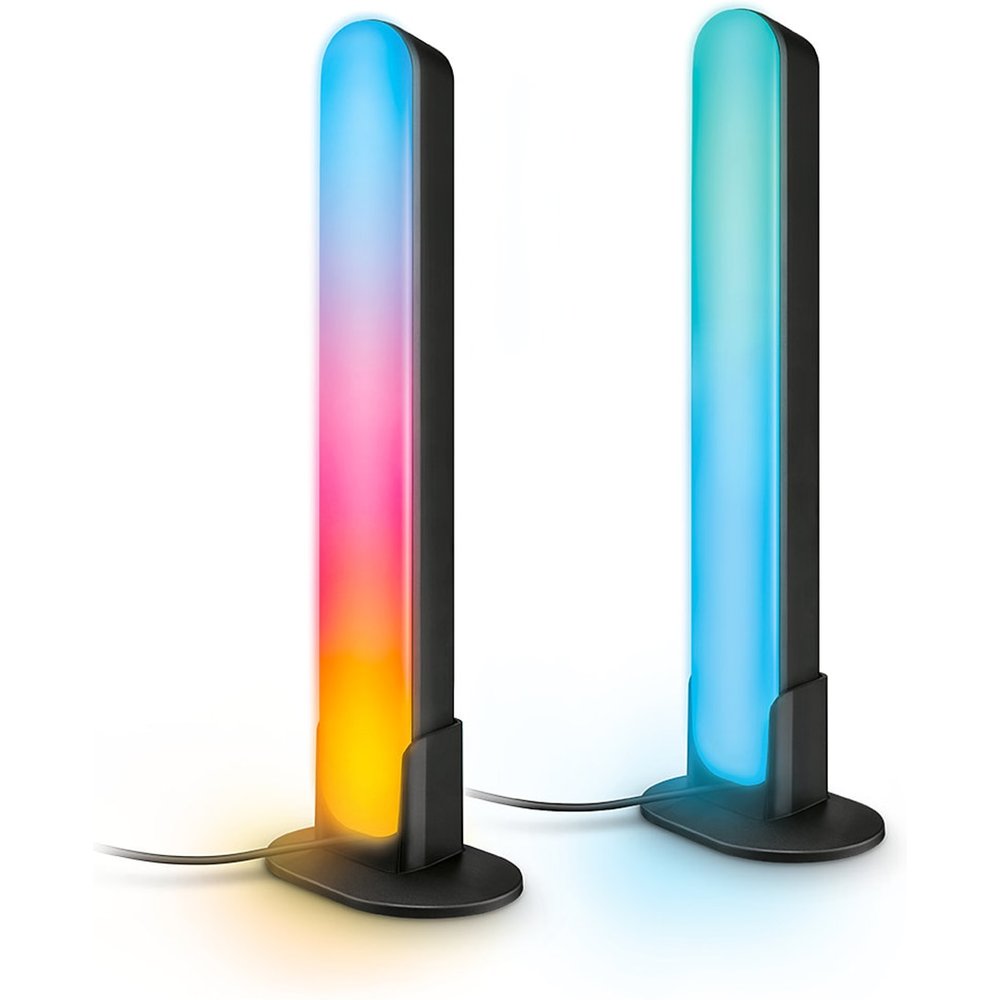 WiZ - Barras de luces LED Gradient WiZ (2un), RGBIC, Iluminación inteligente, Multiposición, Regulable, Control App y Voz.