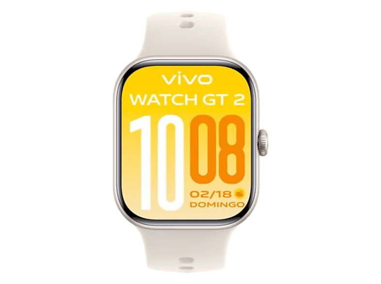Smartwatch - vivo Watch GT 2, AMOLED 2.07", 47mm, 135-205 mm, Aluminio, 5 ATM, Blanco estelar