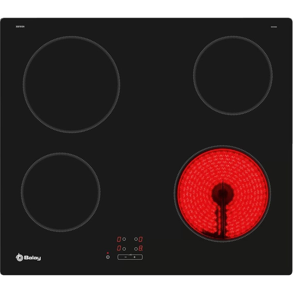 Balay - Placa vitrocerámica Balay, 60 cm, Sin marco inoxidable - 3EB761EN.