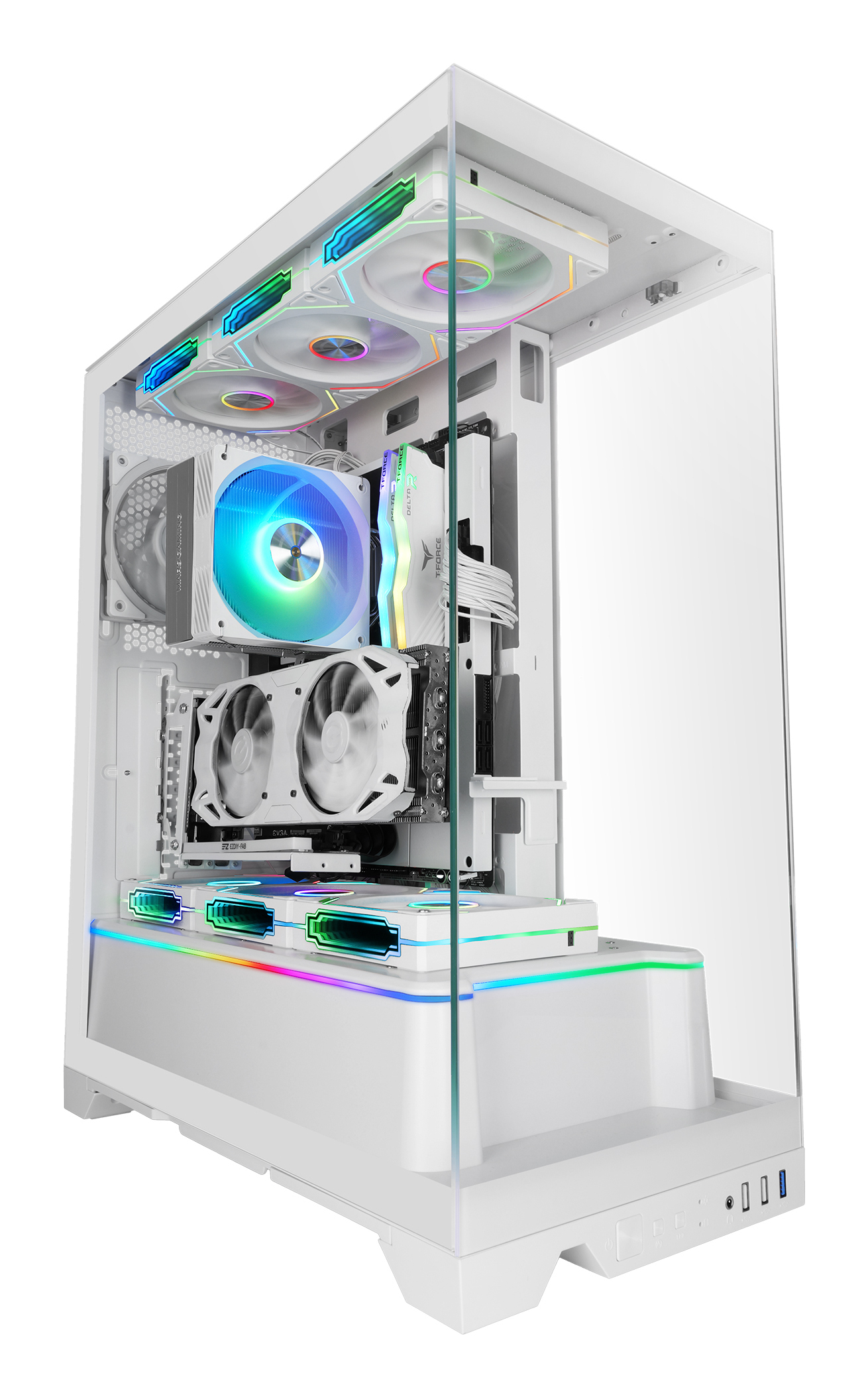 Caja MARS GAMING MCPRISMAW RGB Blanco