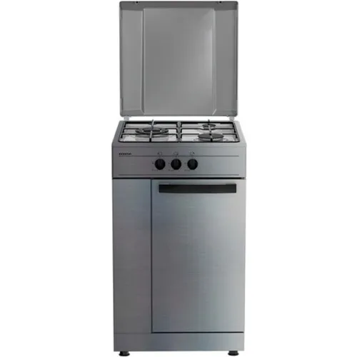 Cocina a gas - Infiniton CC3AC, 3 Zonas, Gas natural, Control mecánico, Inox