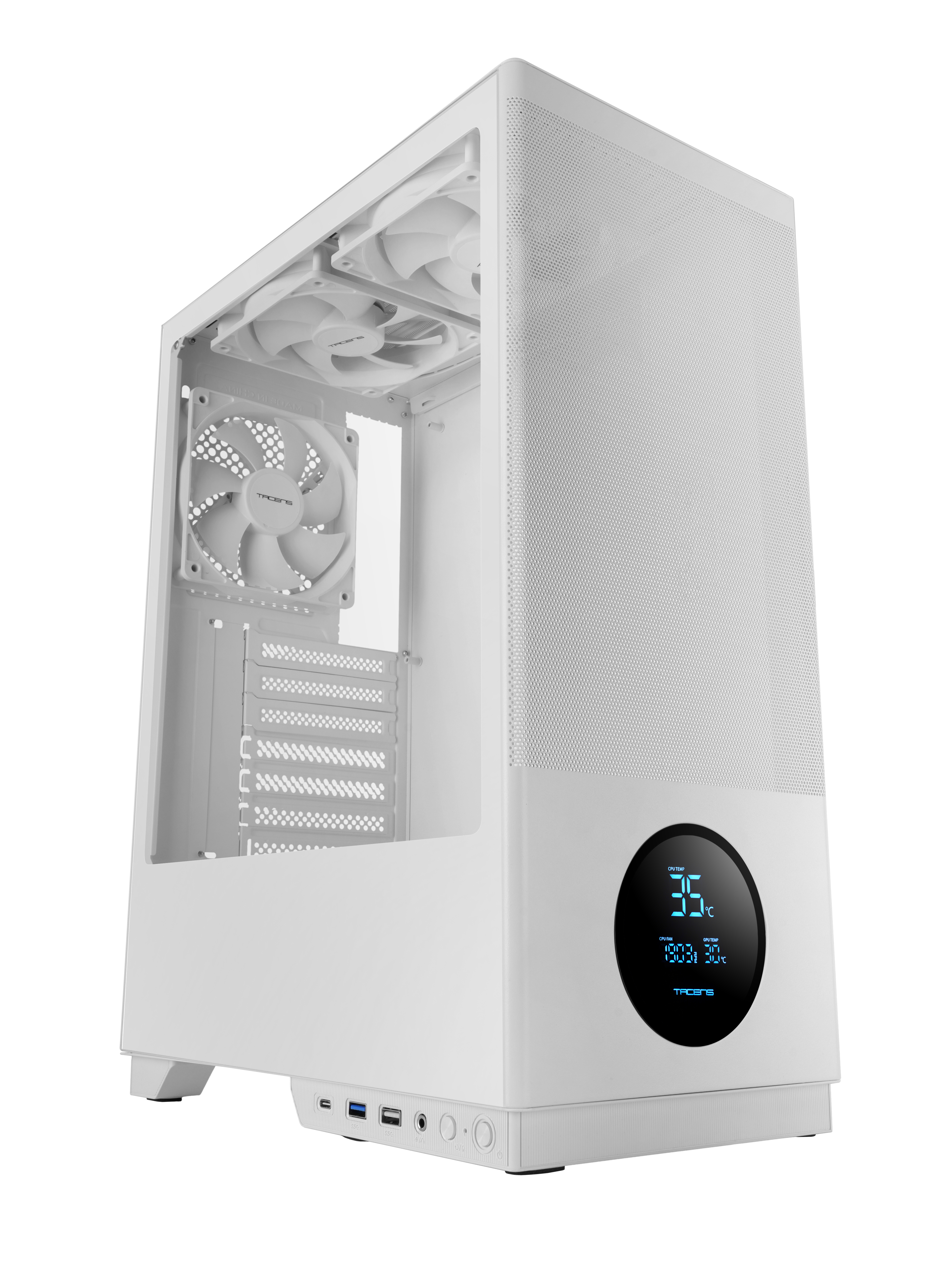 TACENS Caja Atx Pantalla Ventis 3X120mm Blanco
