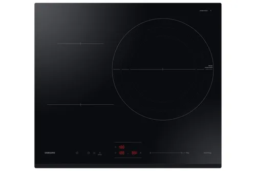 Placa inducción - Samsung NZ63C4036GK/U1, 3 zonas, zona de 32 cm diámetro, 59 cm, WiFi con SmartThings, Negro
