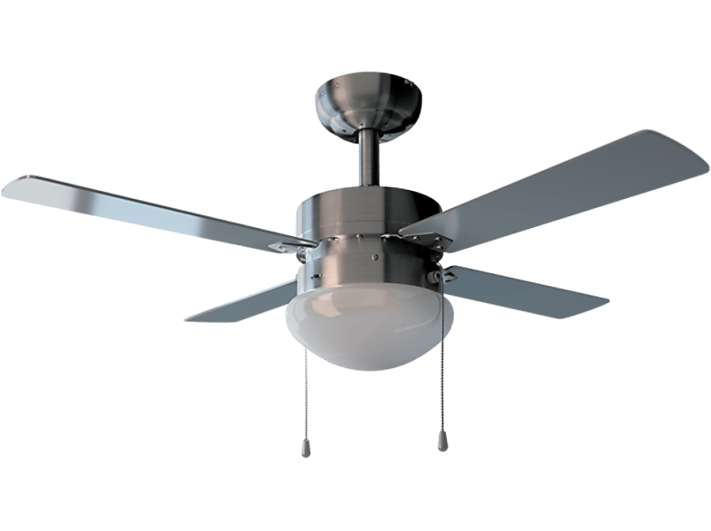 Ventilador de techo con luz - Cecotec EnergySilence Aero 450, Con luz, Función frío y calor, 50W, 106 cm, Inox