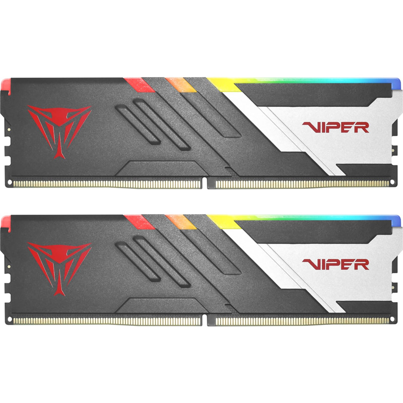 Patriot Viper Venom RGB 64GB 2x32GB 6000M Hz CL40 EXPO-XMP Negro Blanco