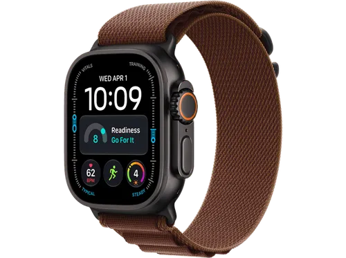 Apple Watch Ultra 4 (2026), GPS+CEL, 49mm, Caja de titanio Negro, Correa Alpine Loop Burdeos, Talla L, Siri AI