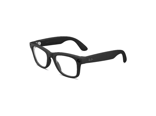 Gafas IA - Ray-Ban Meta Wayfarer (Gen 2), Negro mate, Lentes transparentes, Talla estándar
