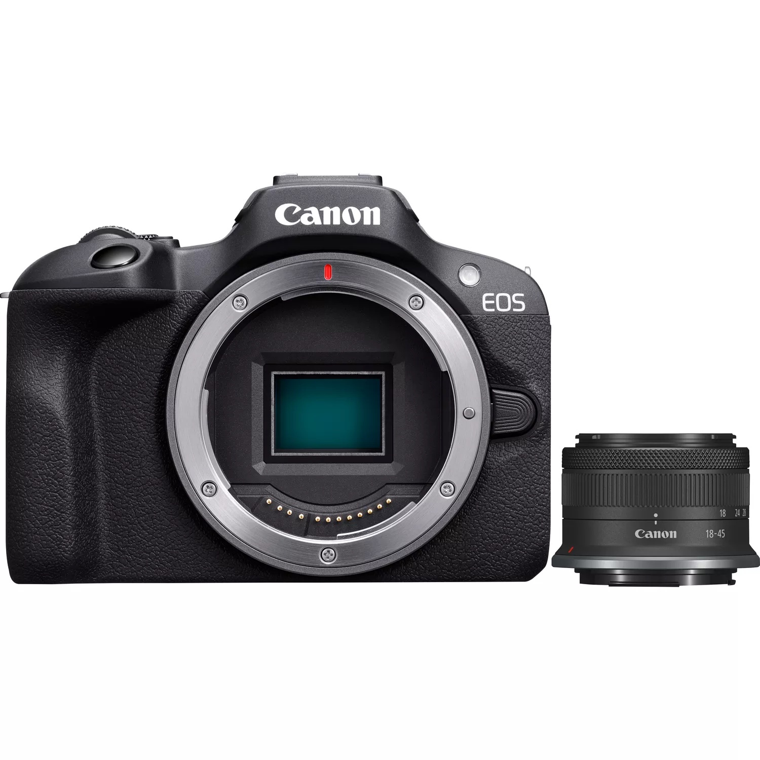 Canon EOS R100 + RF-S 18-45mm F4.5-6.3 IS STM Kit - Cámara Mirrorless 24.1 MP 4K