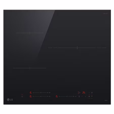 Placa inducción - LG CI5Z2421BN, 3 zonas, Zona grande de 32 cm, Stop&Go, ThinQ™, Negro