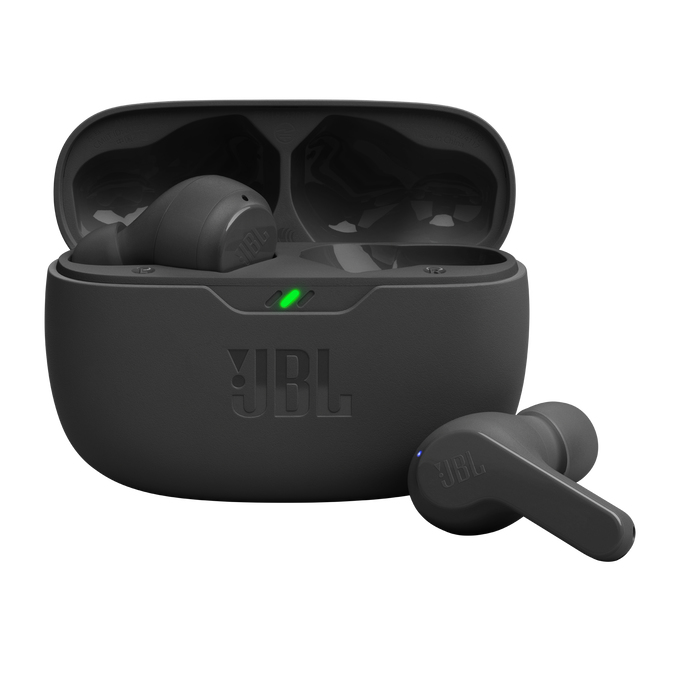 Auriculares True Wireless - JBL Wave Beam, 32 h de Autonomía, Carga rápida, Sonido ambiente, Negro