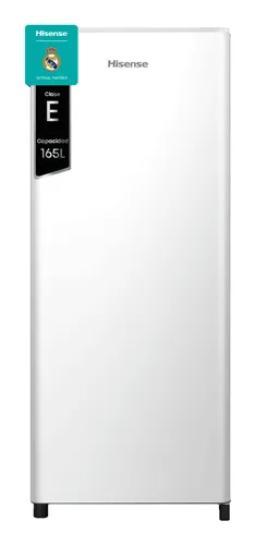 Frigorífico una puerta - Hisense RR220D4BWE, Cíclico, 126.5 cm, 165 L, Balconera XXL, Cajón frutas y verduras, Blanco
