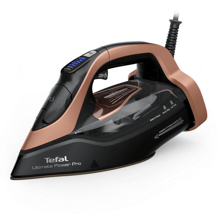 Tefal Ultimate Power Pro, Plancha de vapor, 3200 W, salida de vapor continua de 85 g/min, Golpe de vapor de 300 g/min