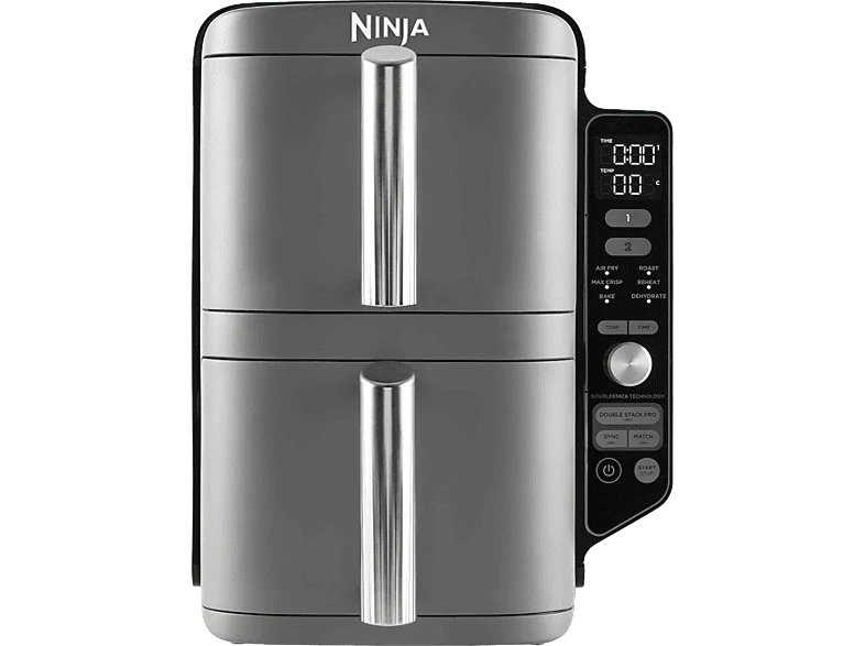 Freidora de aire vertical Ninja Double Stack XL (9,5 L), 6 funciones en Gris | SL400EU | de SharkNinja