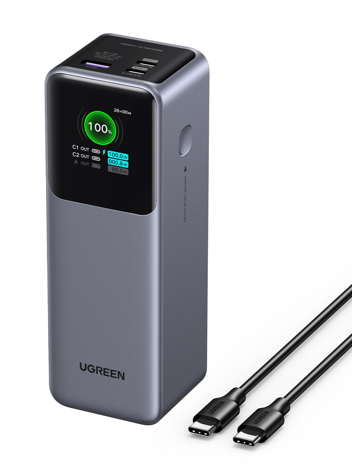 UGREEN - Batería externa Ugreen Nexode 25000 mA-h 200W.